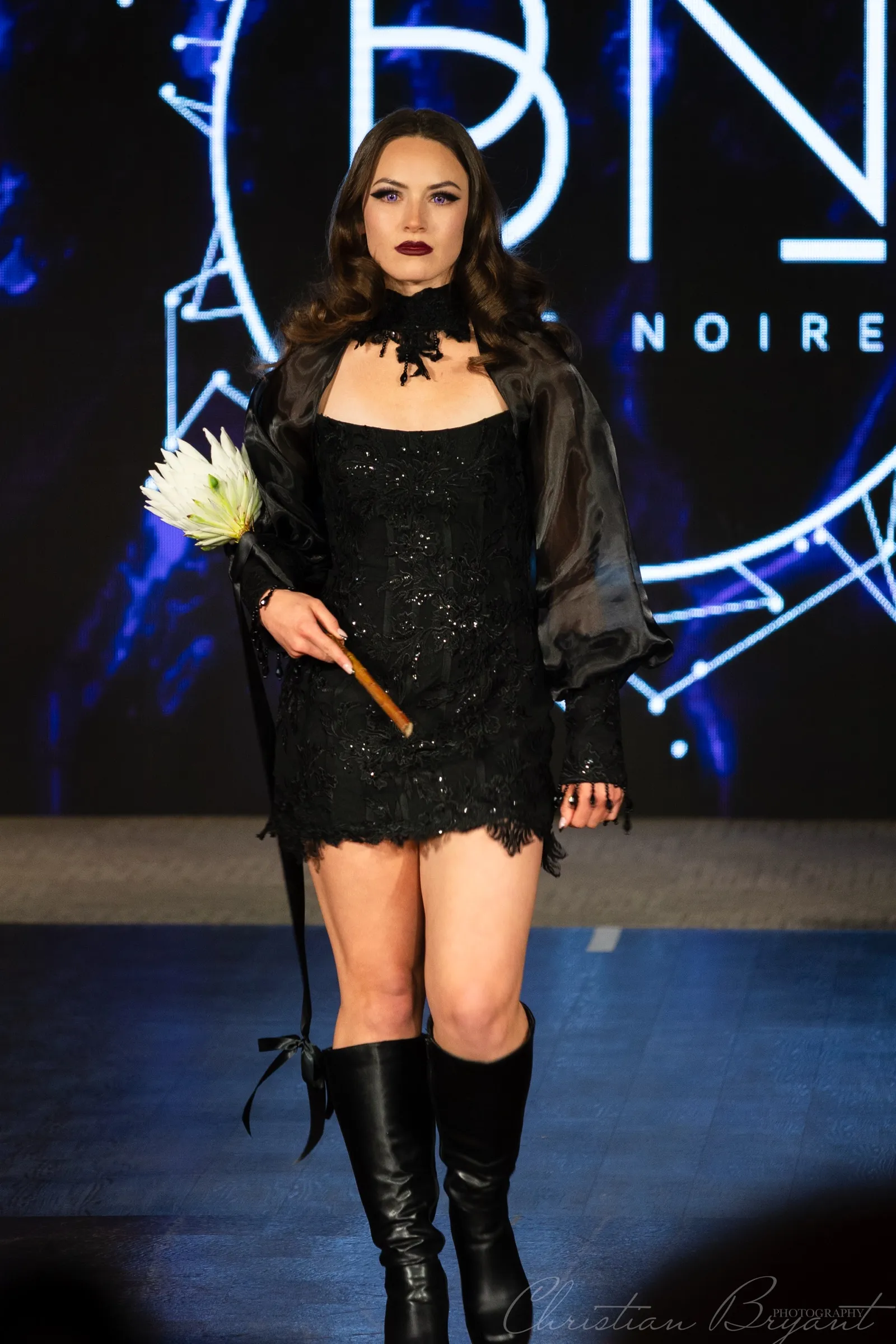 Model on the runway
