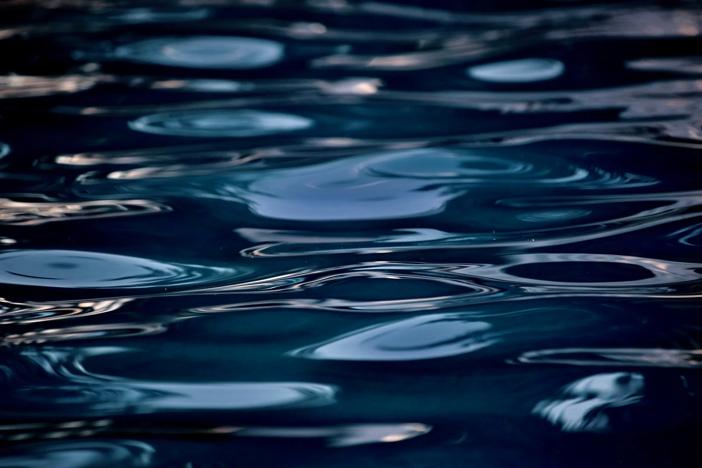 Abstract blue water ripples